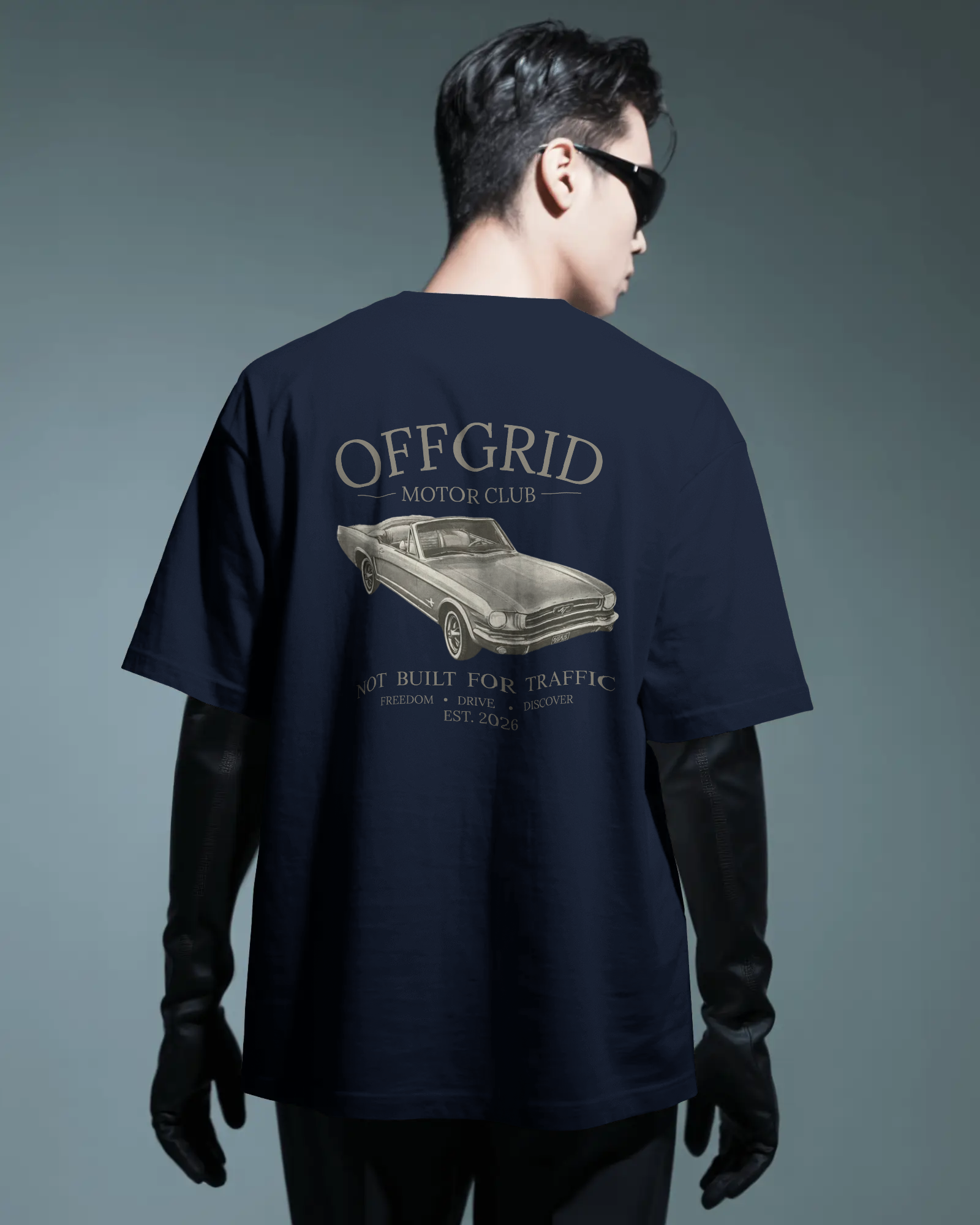 OFFGRID MOTOR CLUB Oversized T-Shirt | 240 GSM Premium Cotton