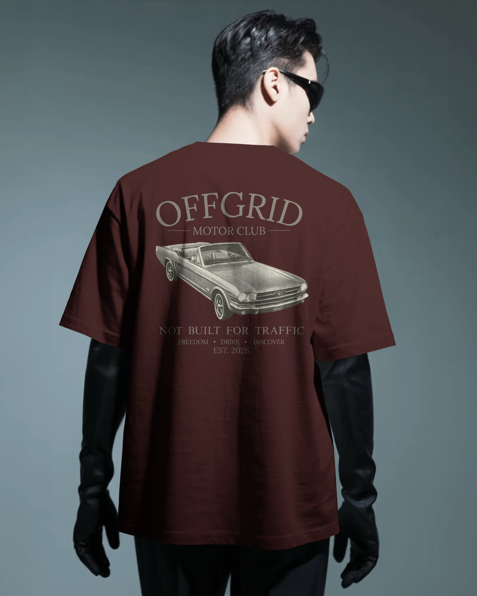 OFFGRID MOTOR CLUB Oversized T-Shirt | 240 GSM Premium Cotton