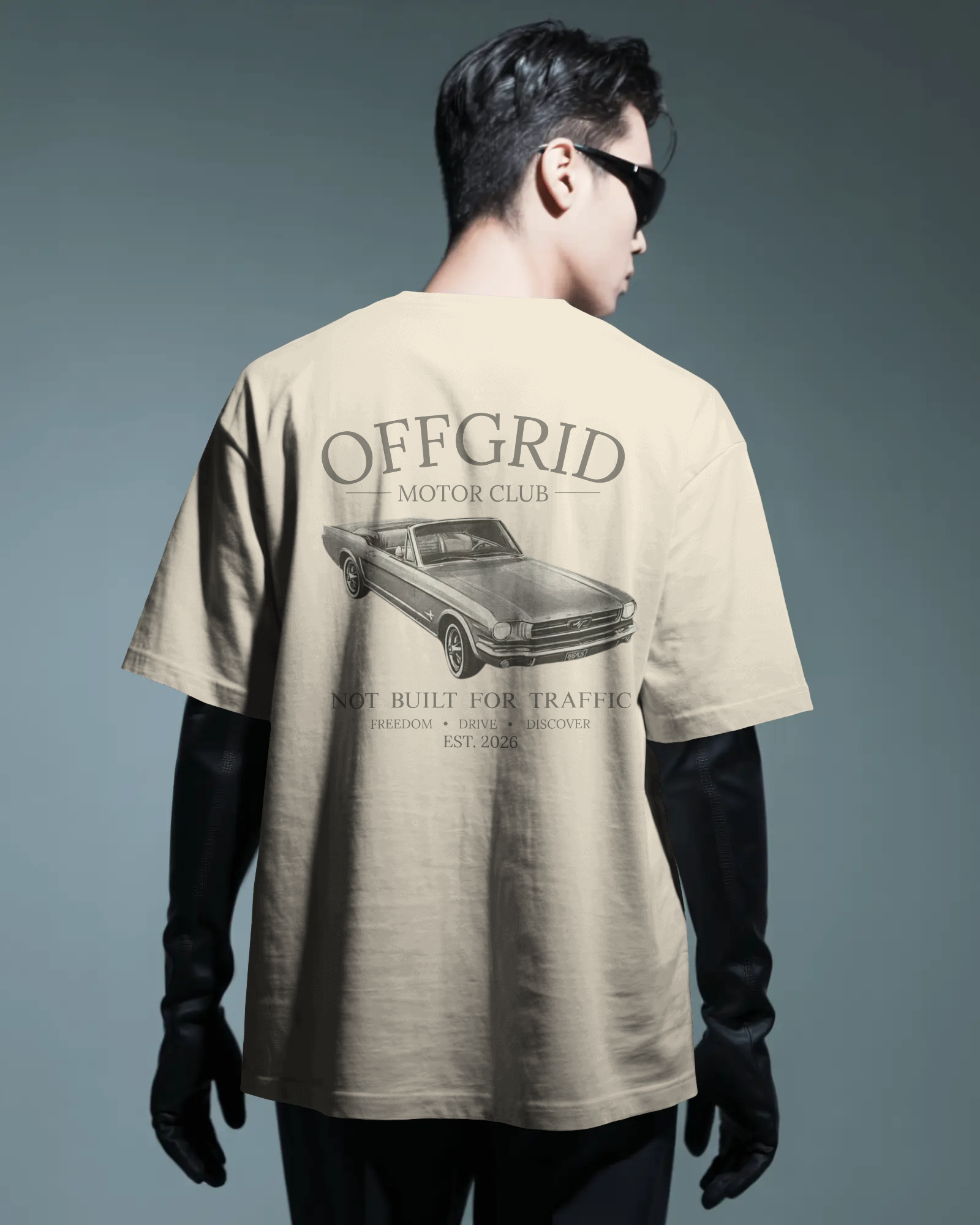 OFFGRID MOTOR CLUB Oversized T-Shirt | 240 GSM Premium Cotton