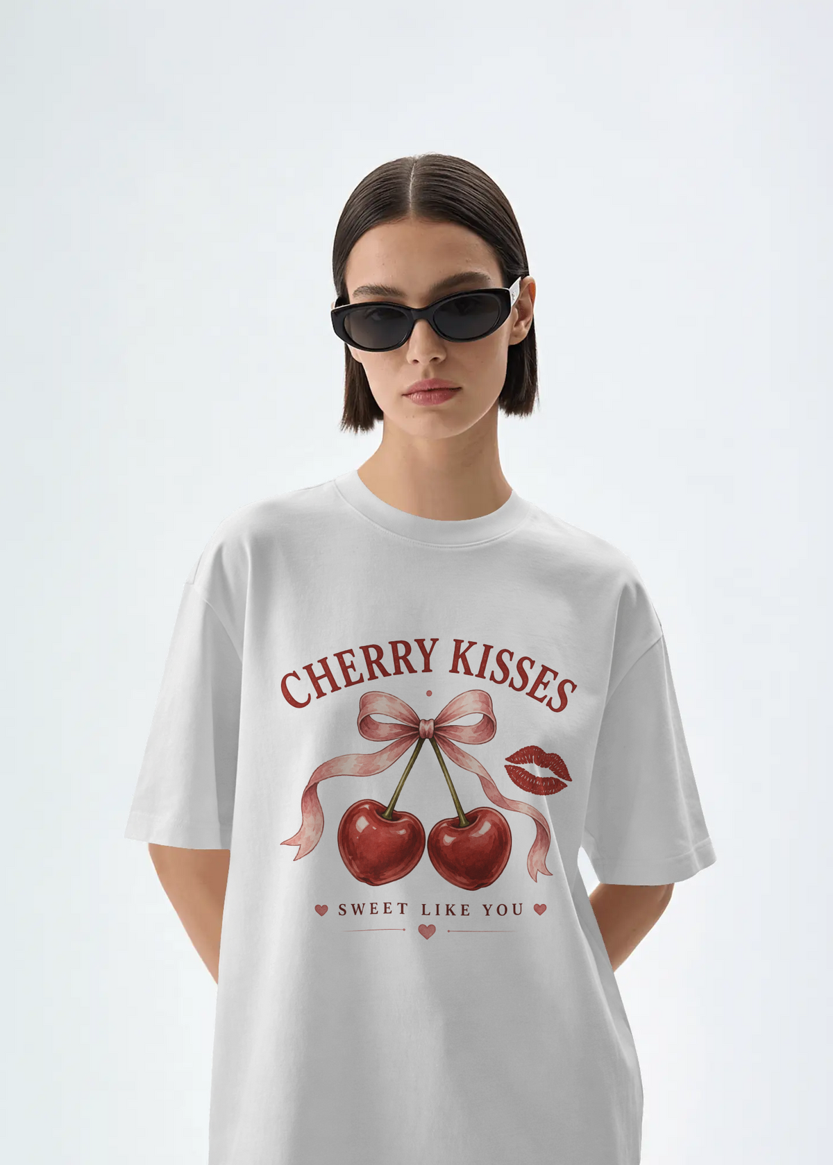STRTX Cherry Kisses Terry Oversized Tee